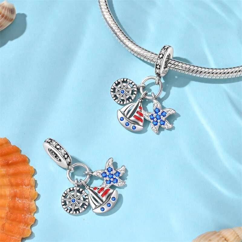 925 Sterling Silver Globe Spaceman Astronaut Travel Charms Pendants Fit Original Bracelet Fine DIY Jewelry Gift