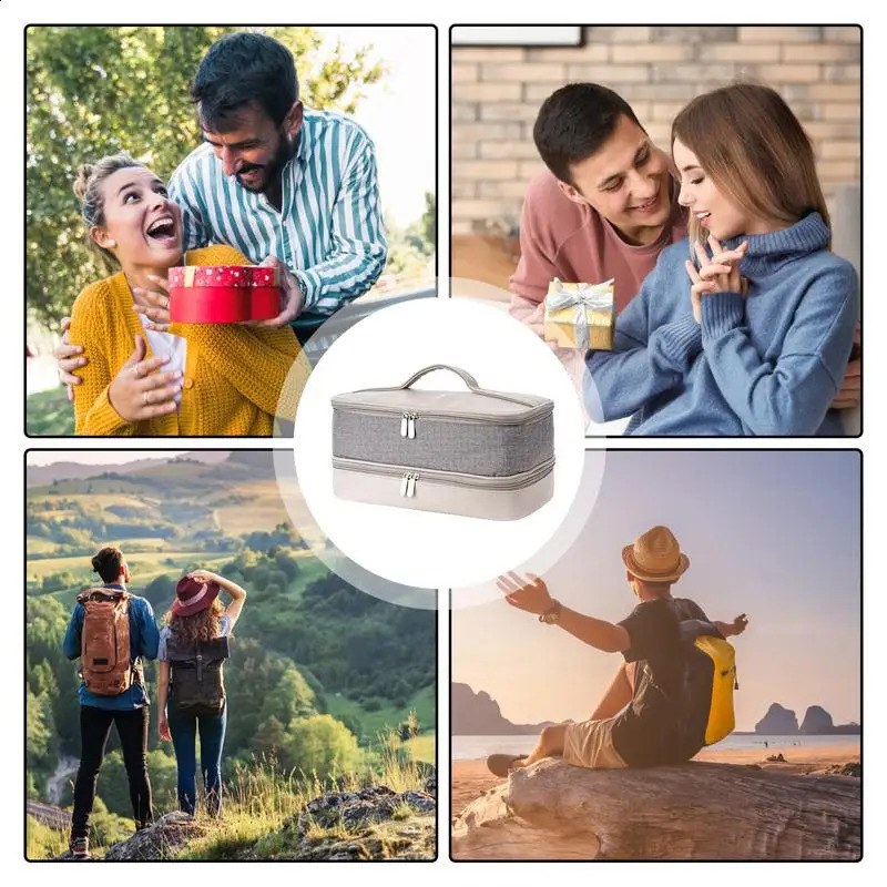 DoubleLayer Hair Bag Dryer Shark Flexstyle Accessories Tools Storage Makeup Travel Case Carrying 240903