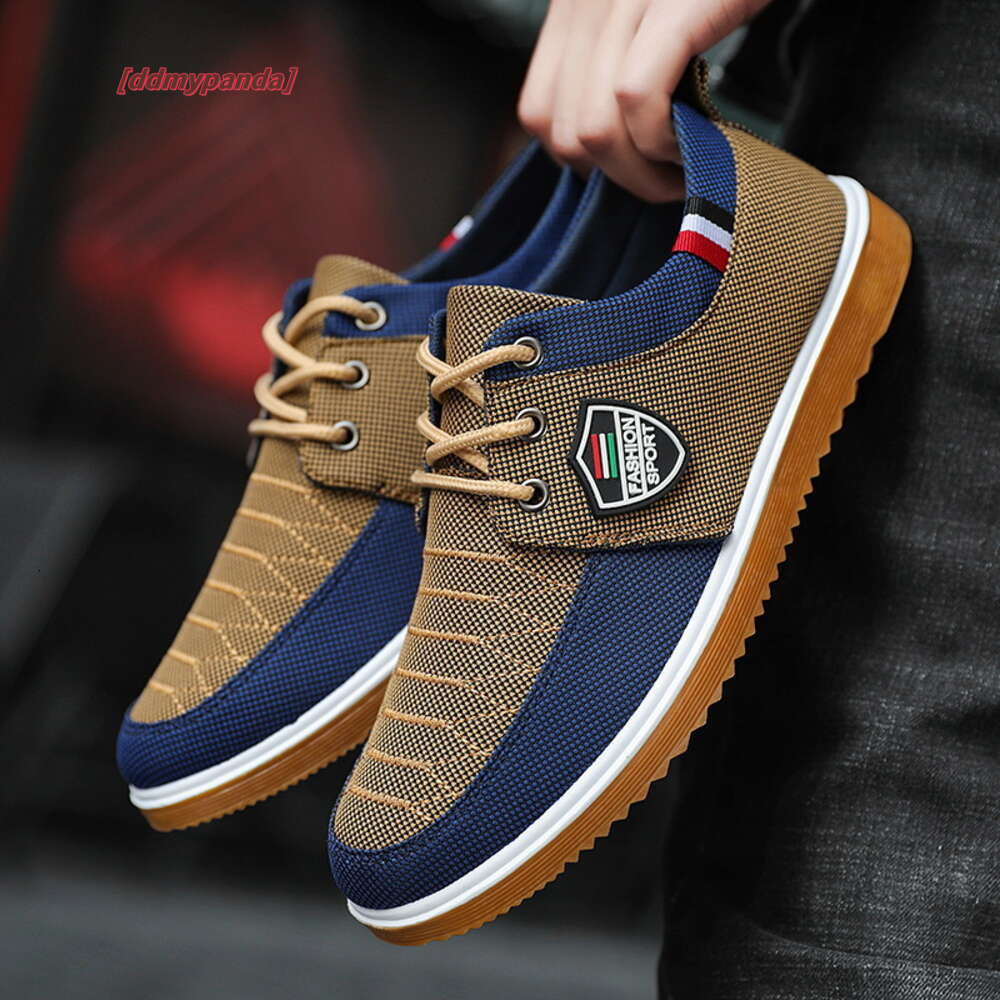 Men's Canvas Lightweight Casual Shoes Summer Fashion Mesh Breathable Vulcanized Lace Up Sneakers for Men Working Shoe ddmykukumalu ddmykukumalu