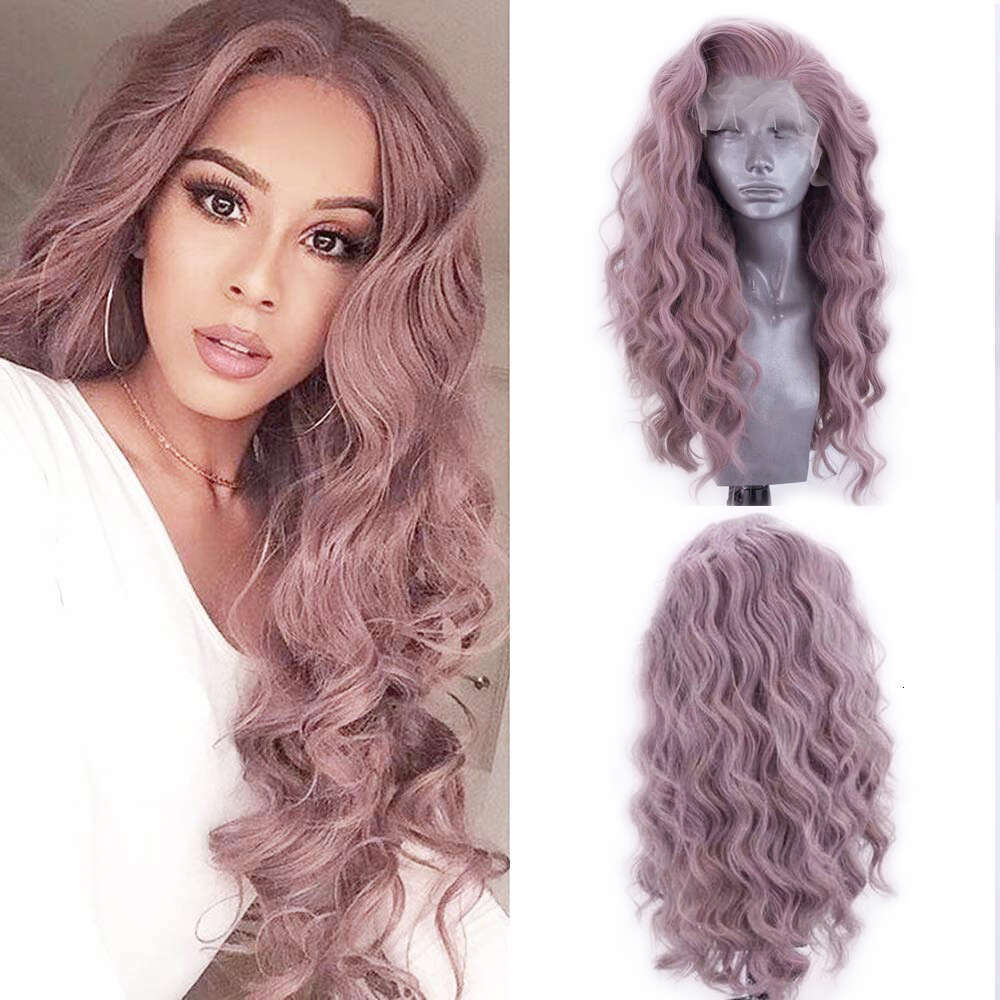 AIMEYA Front Body Wave Blue For Women Natural Haire Black Synthetic Lace Wigs Daily Use Cosplay Wig