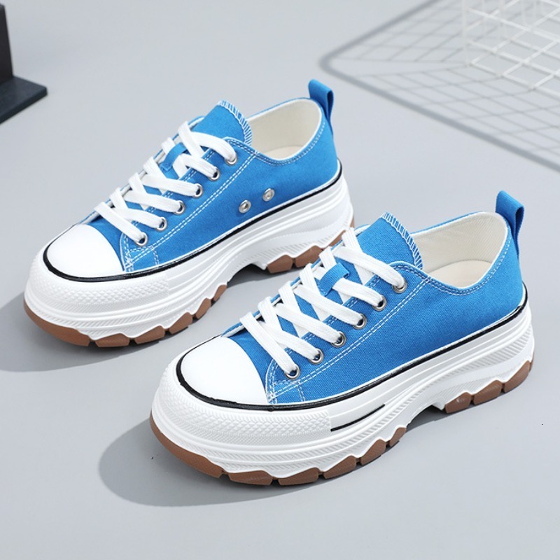 Classic Canvas Female Fashion Sneakers Women Thick Bottom Plate Heightening Casual Women's Shoes atos De Mujer