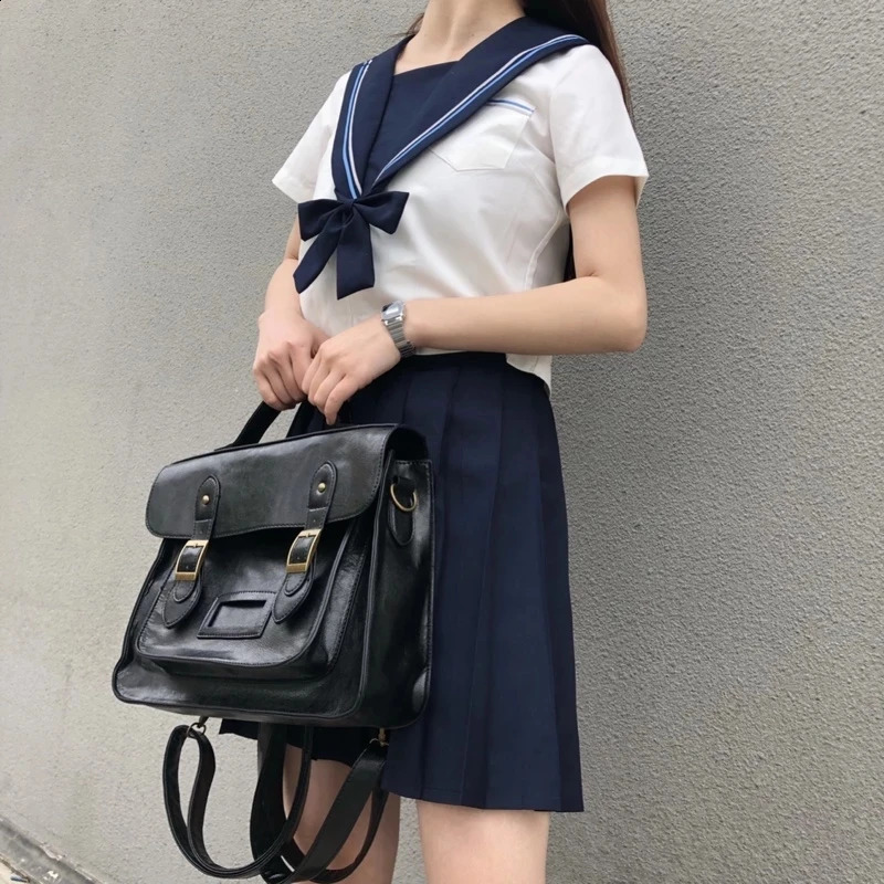 Korean retro womens backpack preparatory student backpack multifunctional womens shoulder bag womens school backpack womens handbag 240912