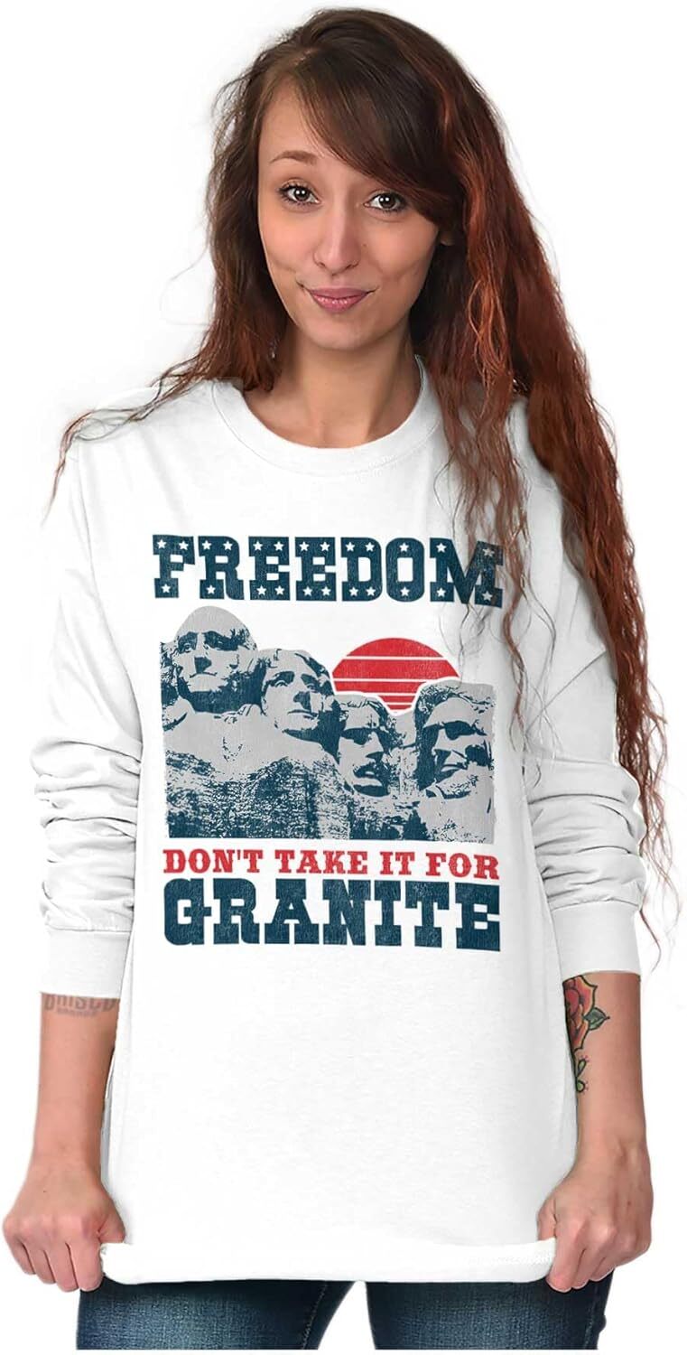 Long Sleeve Shirts for Men sweatshirt Freedom Take It Granite Pun Tshirt Women Tee Streetwear Casual tops clothes 79