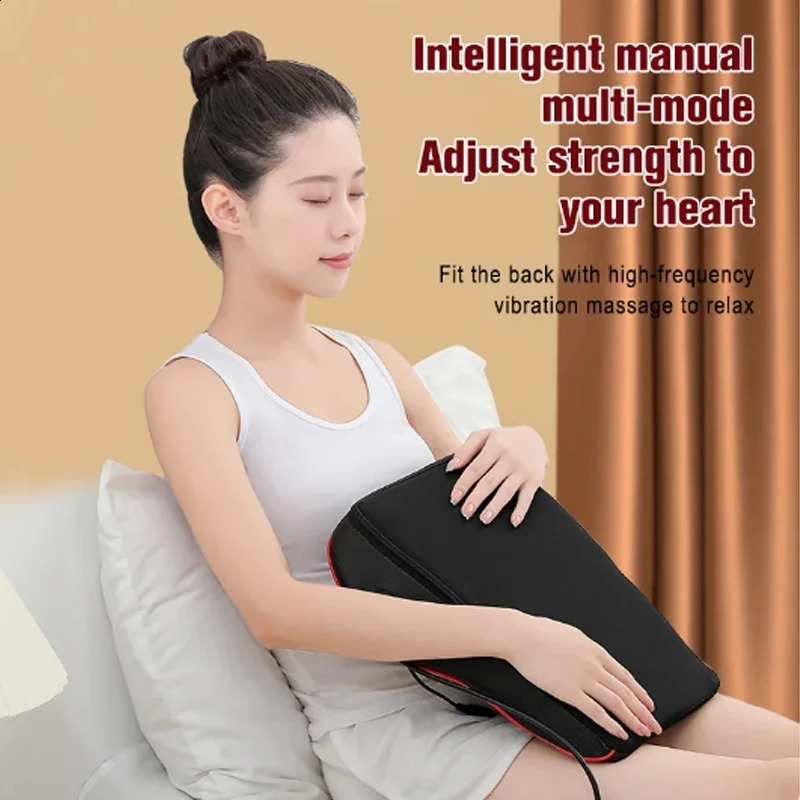 MTZION Massage Pillow Electric Finger Pressing Belt 20 Heating Massage Head 3D Pinching of Lumbar Spine Rolling Back Massage Relaxation 240914