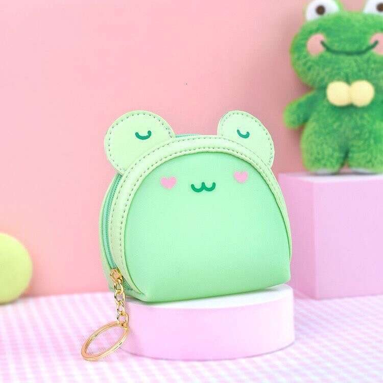 AMZZ Cartoon Jelly Color Cute Animal Zero Gift Couple Zipper Small Wallet Frog Rabbit Coin Bag Df