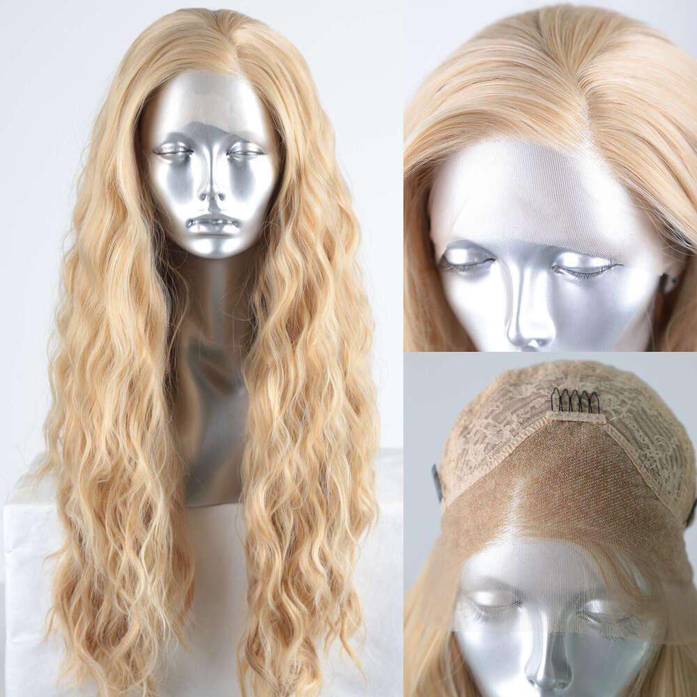 Mix Blonde Lace Front Wigs For Women Heat Resistant Synthetic Natural Haire Long Loose Wave Daily Use Wig