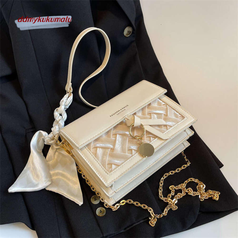 Korean Fashion Shoulder for Women's 2024 Summer New Western Versatile and Unique Instagram Chain with Diagonal Straddle Small Bag H7.22#25 kukuma