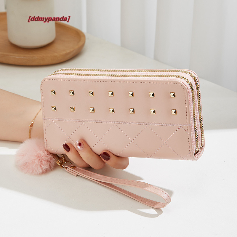 2024 New Women's Double Long Short Multi Card Korean Lingge Liuding Zipper Zero Wallet #9 ddmypanda