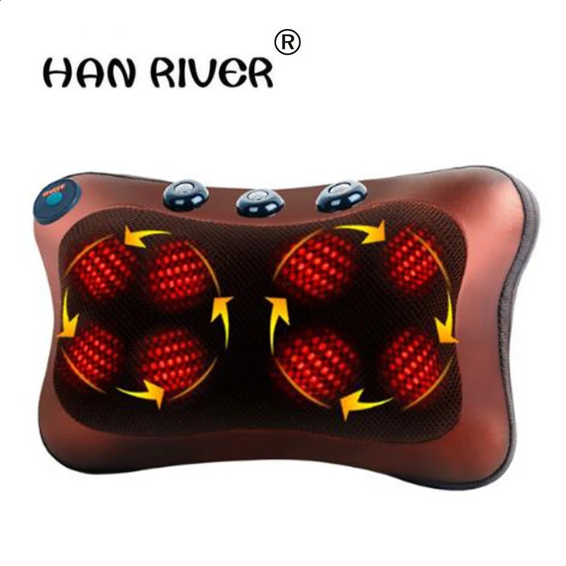 Cervical spine massager neck lumbar spine back multifunctional body massage pillow car massage pad used for learning 240919