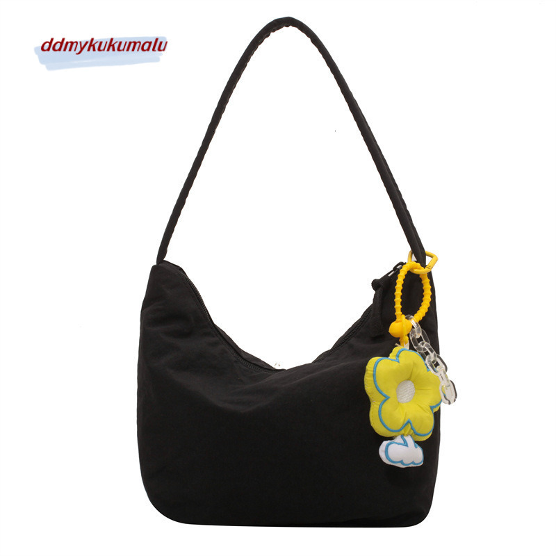 Solid color handbag for women, large capacity soft and sticky nylon cloth minimalist underarm bag, handbag, new single shoulder mommy bag H725#18 f434
