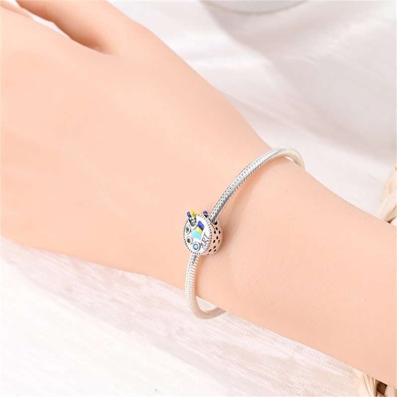 New 925 Sterling Silver Color Palette Pigment Artist Charms Beads Fit Original Bracelets DIY Birthday Jewelry Gifts