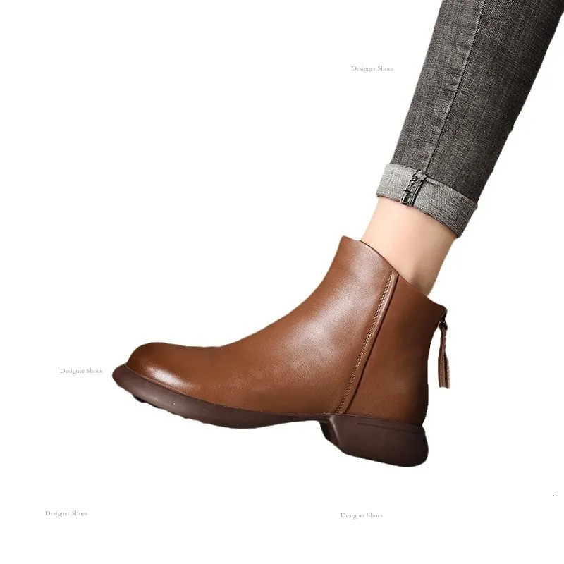 Boots Women's Martin Fashion Versatile Retro Western Short Boots Autumn And Winter Back Zipper Women's Boots Soft Sole Casual And Ankle Boot