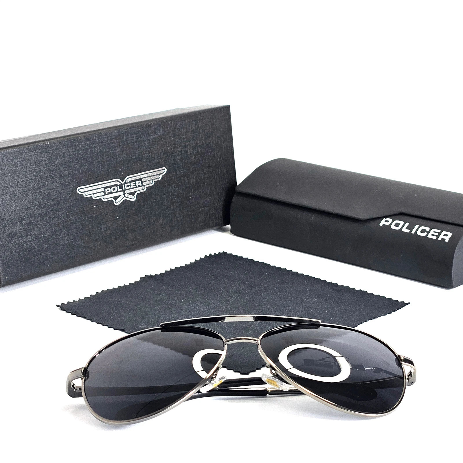 Policer Sunglasses Polarized for Men Classic Sun GlassesHigh Quality s Eyewears Pilot Goggle UV 400 Protection 5932 240910