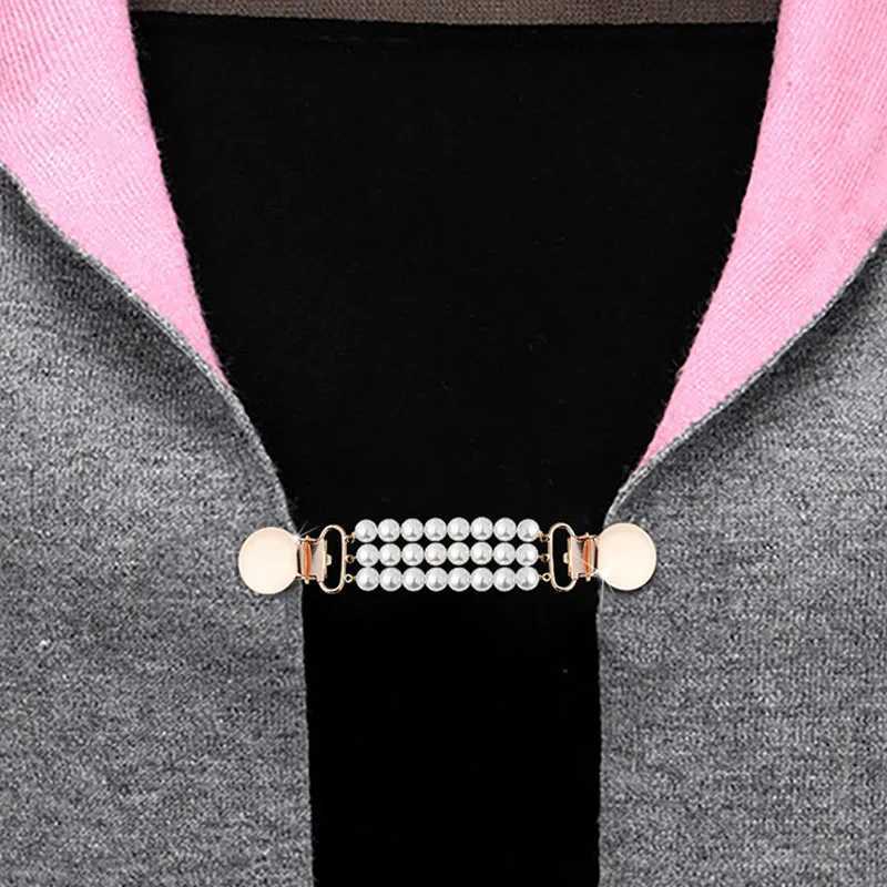 New cardigan with buttons for women elegant pearl like shawl scarf with buttons on the collar vintage decorative pin W240914