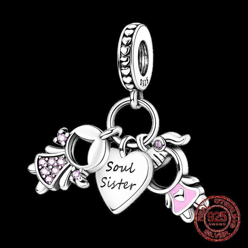 925 Sterling Silver Heart Shaped Warm Family MOM Charm Beads Fit Original Bracelets Fine DIY Mother's Day Jewelry Gifts