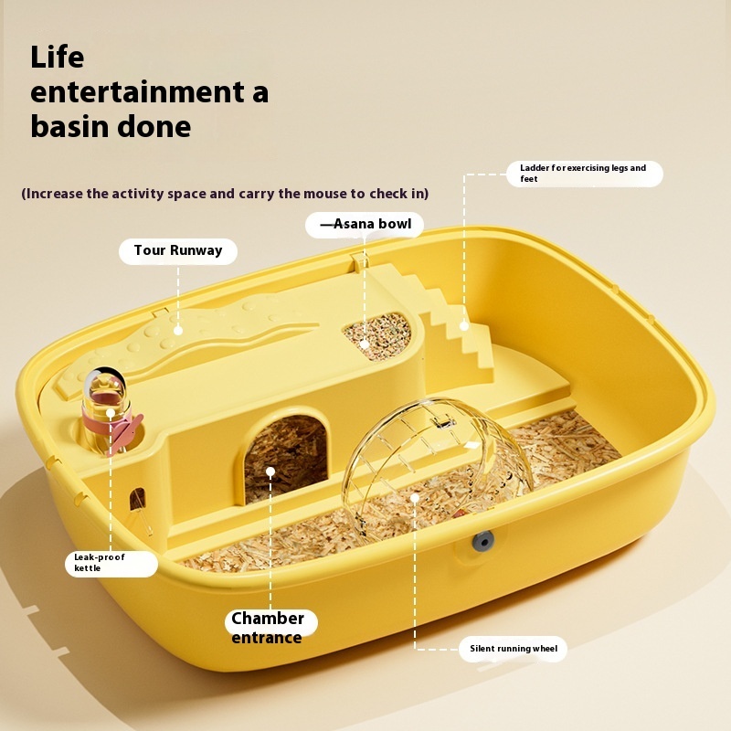 Pet Supplies Pet hamster nest acrylic skylight open hamster box complete set of small animal activity climbing toy hamster cage accessories