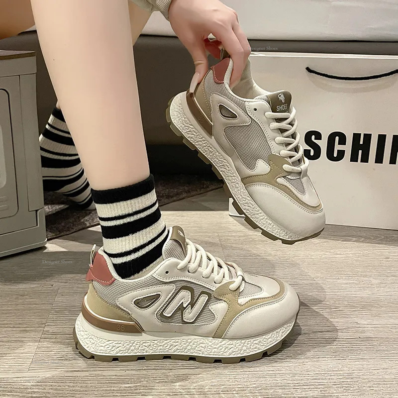 S Forrest Ddmyshoes Gump Sneakers Women S Spring New Korean Version Thick Soled Waffle Show Off Feet Small And Lightweight Student Dad Shoes OUTDOOR C