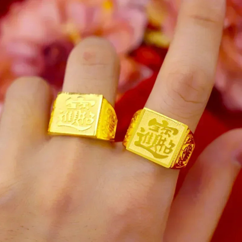 Pure 9999 genuine gold ring fashion model 100 matching 240912