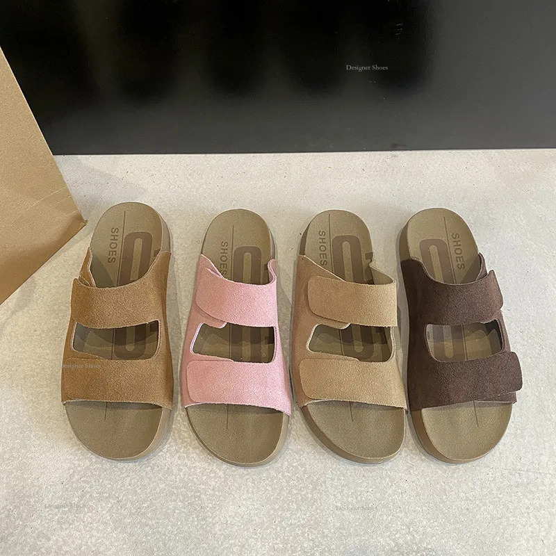 Fashion Slippers GAI Women Outside Summer Comfort Green Orange Couples Thick-Soled Non-Slip Slippers Eur36-40