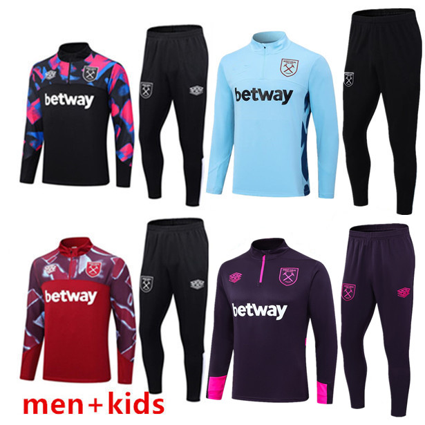 2024 2025 Half zipper soccer Tracksuit L. PAQUETA WEST SCAMACCA kits LANZINI ANTONIO Hams NOBLE VLASIC UNITED BOWEN