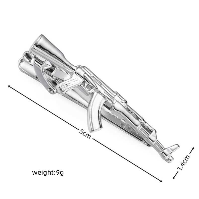 DY high-quality brass semi-automatic submachine gun model tie clip mens high-end business wedding tie clip wholesale W240914