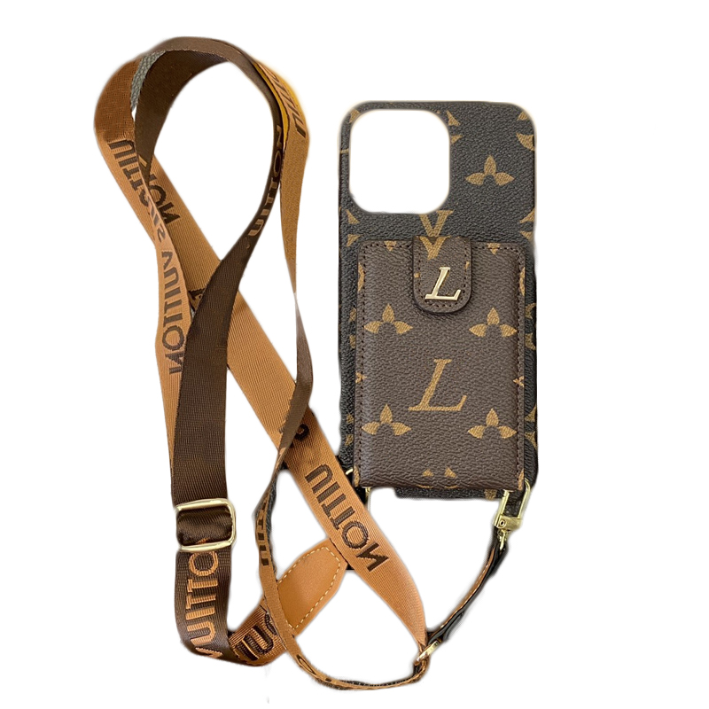 Crossbody iPhone Case for iPhone 16 15 14 13 12 Pro Max Leather Designer Wallet Phone Case 15 14 Plus for Women Men strap lanyard Wallet Cover with Card Holder dhgate
