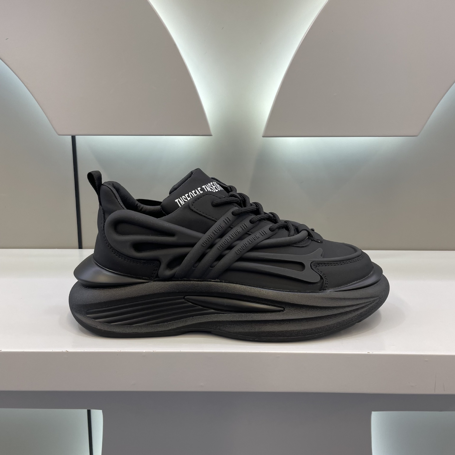 Ddmybear Autumn New Thick Soled Height Increasing Dad With A Niche Trendy Leather Surface, Versatile Sports And Casual Men's Shoes Chinese Brand 