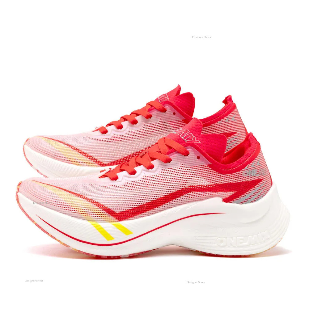 Carbon Full Palm Plate Marathon Running Shoes Women's Professional Physical Test Running Shoes Male Students Summer Non-Slip Super Light Rebound 