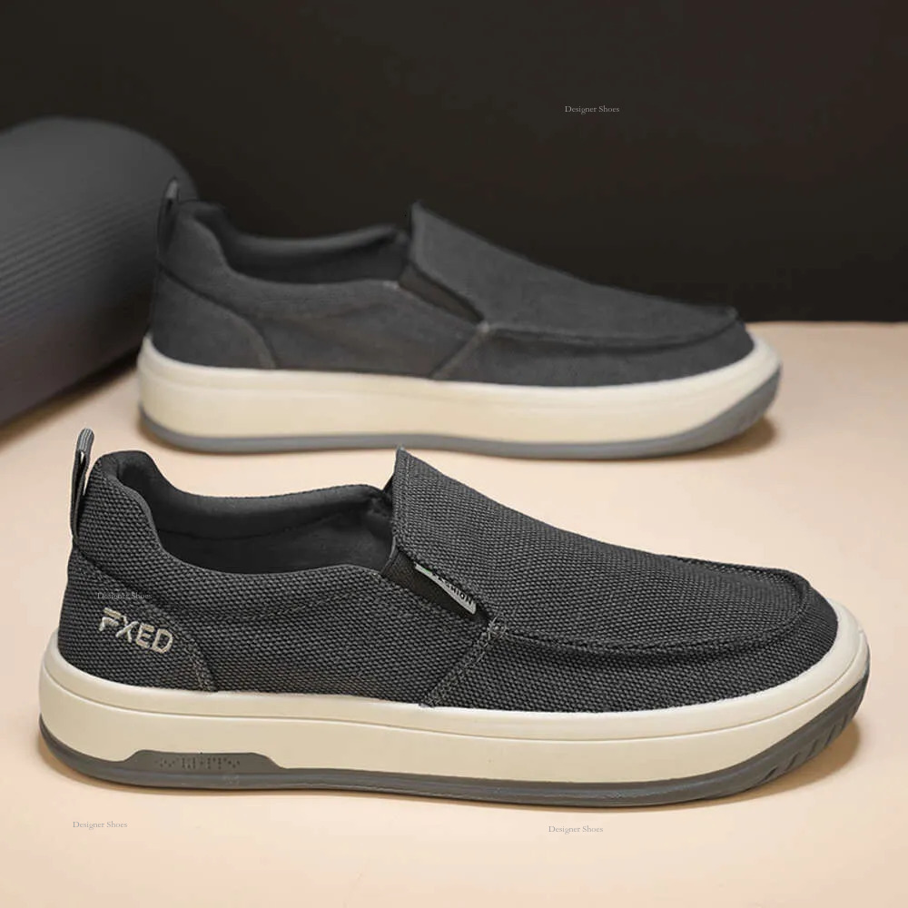 Casual Men's Breathable Canvas Slip Comfort Slip-On Loafer Soft Penny For Men Lightweight Driving Boat Shoes Loafers -On s