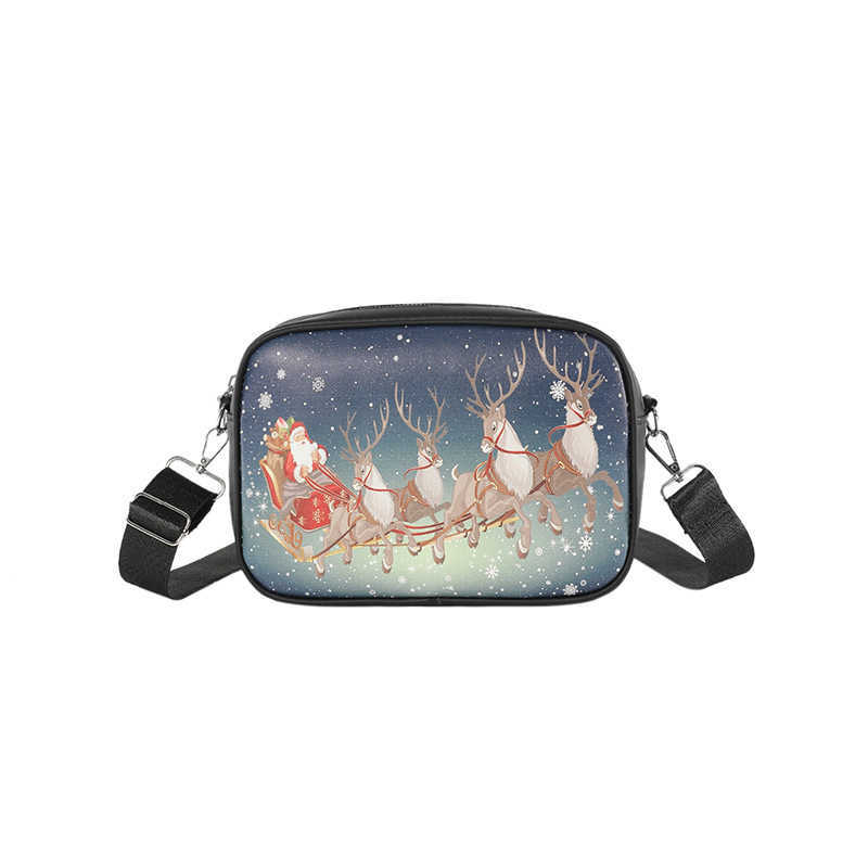 CMM Popular Small Square Bag Winter Womens Bag Halloween Graffiti Shoulder Bag Personalized Casual Crossbody Bag
