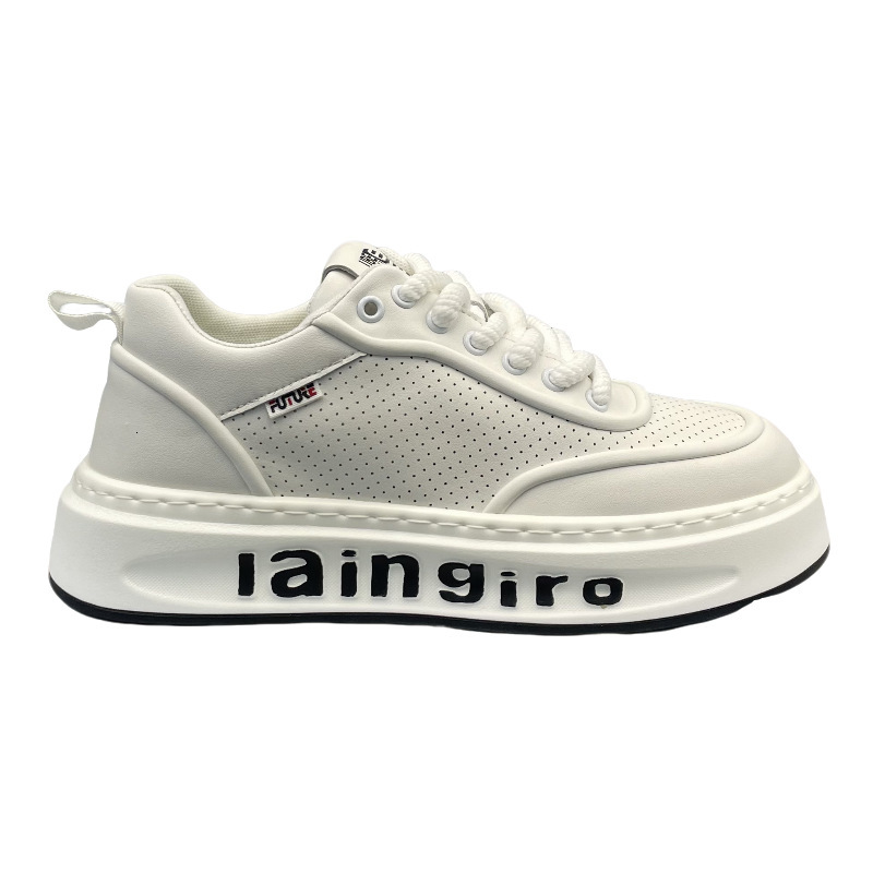 Ddmybear Autumn Breathable Men's 2024 Height Increasing White Hollowed Out Dad New Trendy Shoes Chinese Brand Shoes F915-159