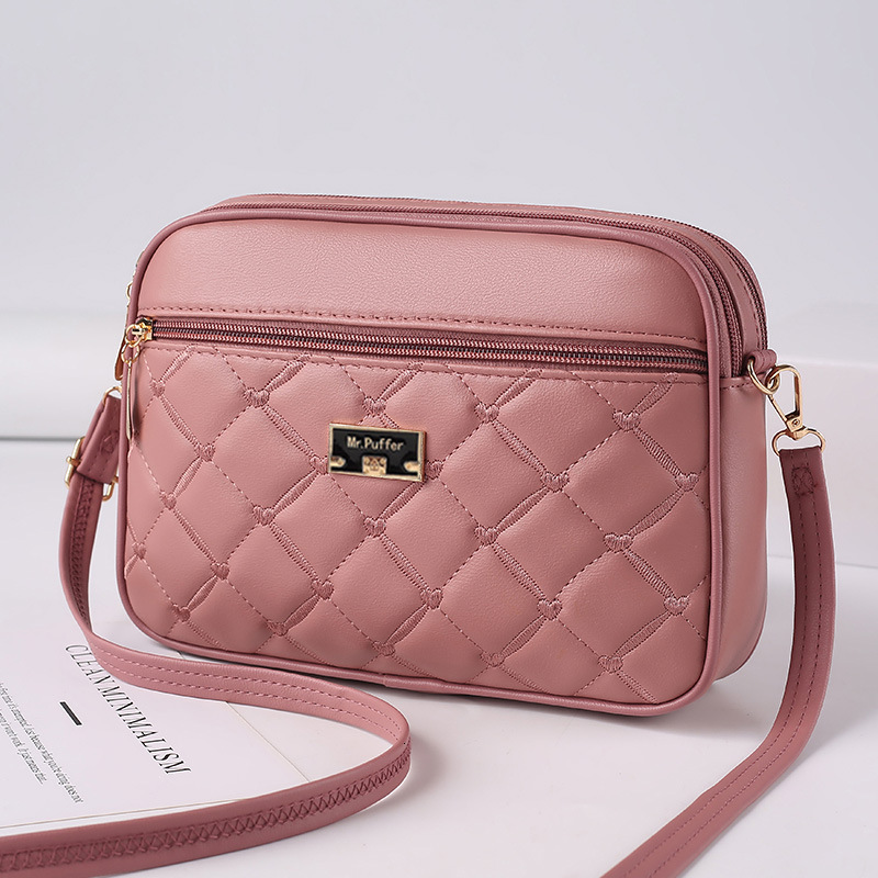 Trendy 2024 New PU Crossbody Versatile Women's One Shoulder Small Square Bag