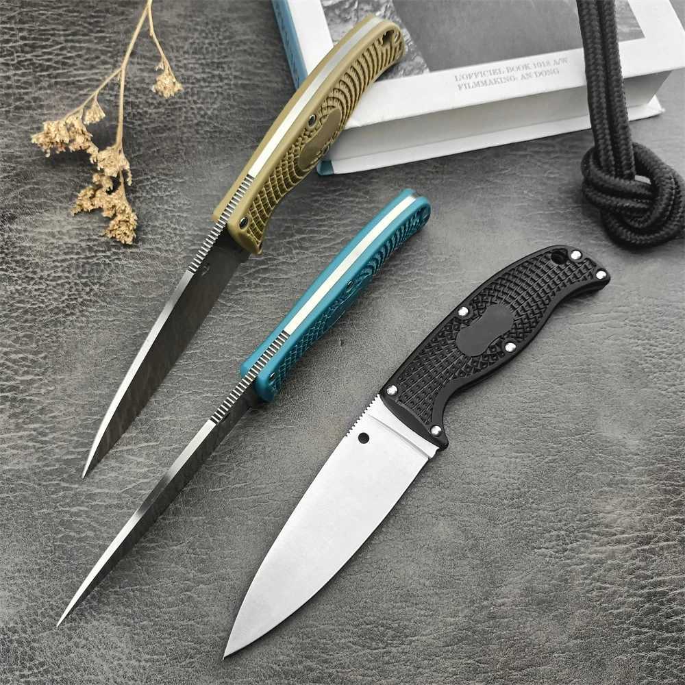 C39 Tactical Military Fixed Knife D2 Blade Nylon Fiber Handles Outdoor Hunting Utility Knife Portable Self-defense EDC Tools Y240914