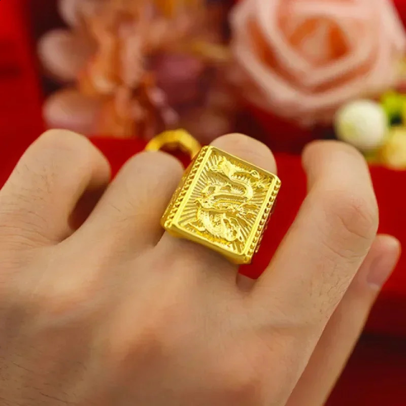 Pure 9999 genuine gold ring fashion model 100 matching 240912
