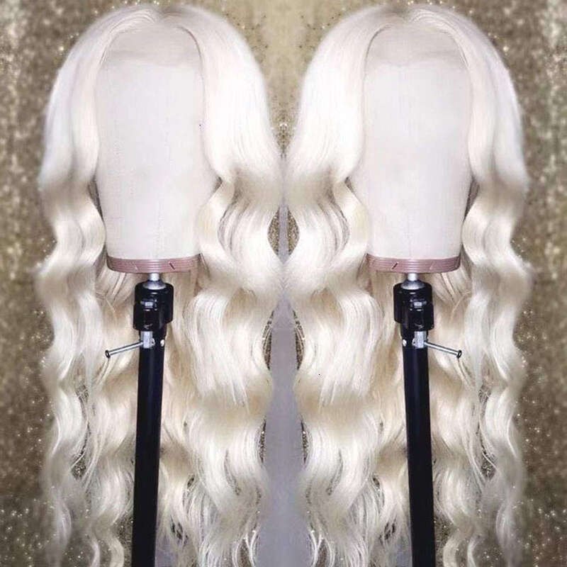 AIMEYA Platinum Blonde Body Wave Synthetic Lace Front For Women Natural Haire Wig Cosplay Wigs Daily Use