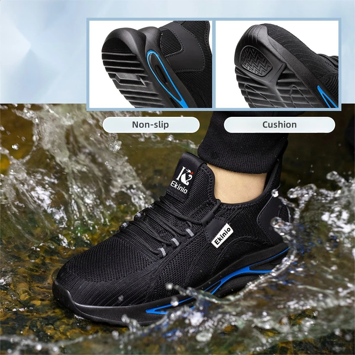 2025 new High Quality Indestructible Safety Sneakers Light Security Men Puncture-Proof Work Boots Steel Toe Shoes 240904
