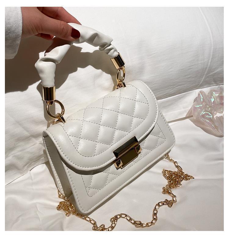 Women's 2020 Korean PU One Shoulder Crossbody Bag Fashion Chain Handbag