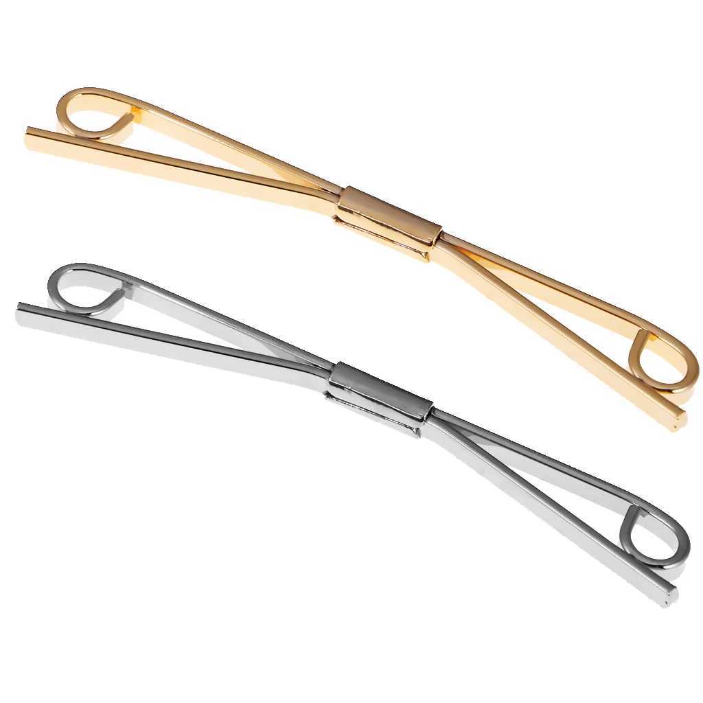 Silver Gold Mens Fashion Shirt Collar Clip Rod Pin Clip Tie Collar Party Gift W240914