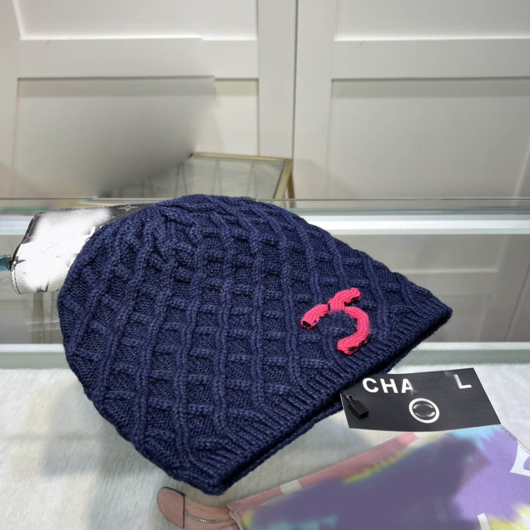 Designer Winter Beanie cap Ladies knitted hat plaid casquette Luxury brand men's wool ski warm hat