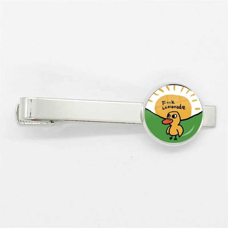 Fresh ice lemon water with any grape duck glass dome tie clip set accessories W240914