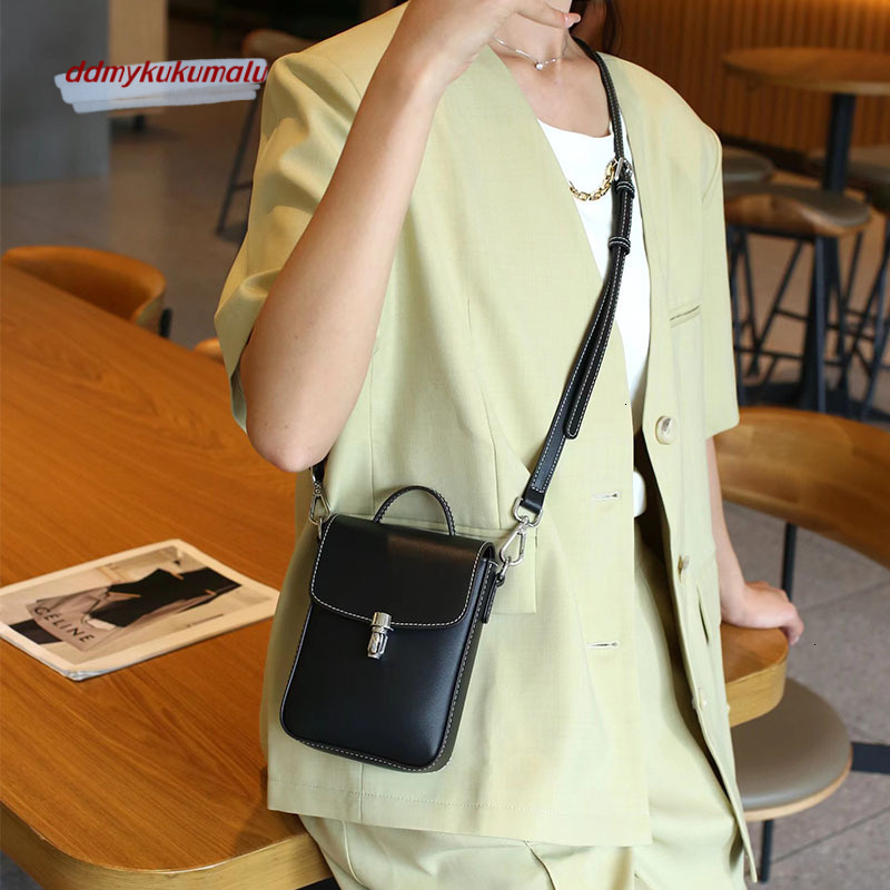 Genuine leather 2024 new mini women's summer high-end feeling fashion versatile crossbody cowhide phone small bag H7.19#68 ddmykukumalu