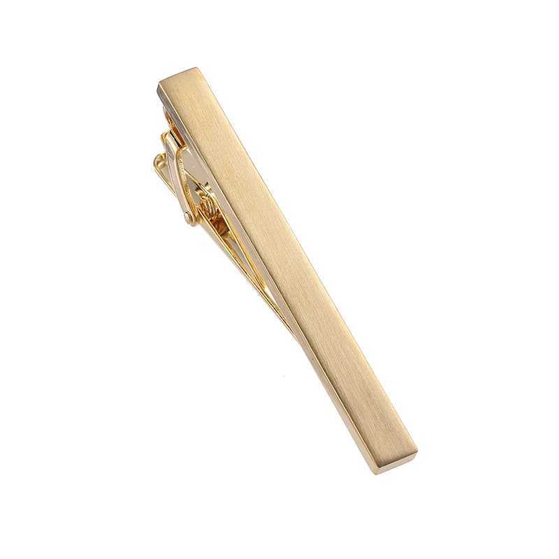 New copper material four-color metal smooth brushed tie clip fashionable mens wedding accessories tie pin jewelry wholesale W240914