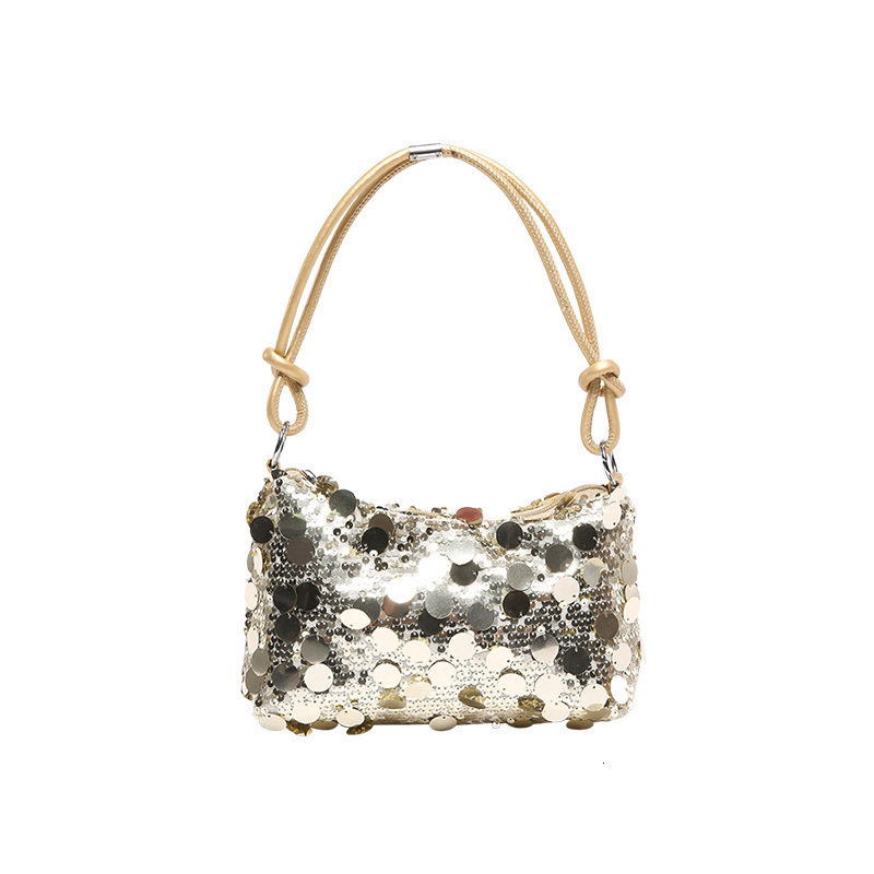 Glittered Western style Personalized Design Underarm Shoulder 2024 New Casual Summer Fashion Crossover Small Square Women's Bag