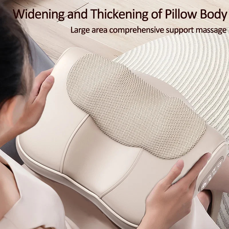 Okayso Neck Massager Pillow Massager Waist Back Shoulder Finger Pressure Multi functional Thermal Compression Relaxation Gift 240914
