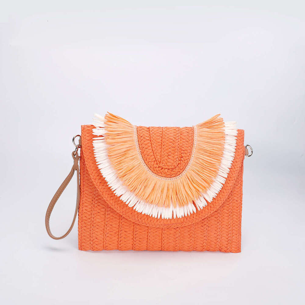 AMZZ High end handbag 2024 new paper grass woven crossbody bag, niche women's shoulder bag