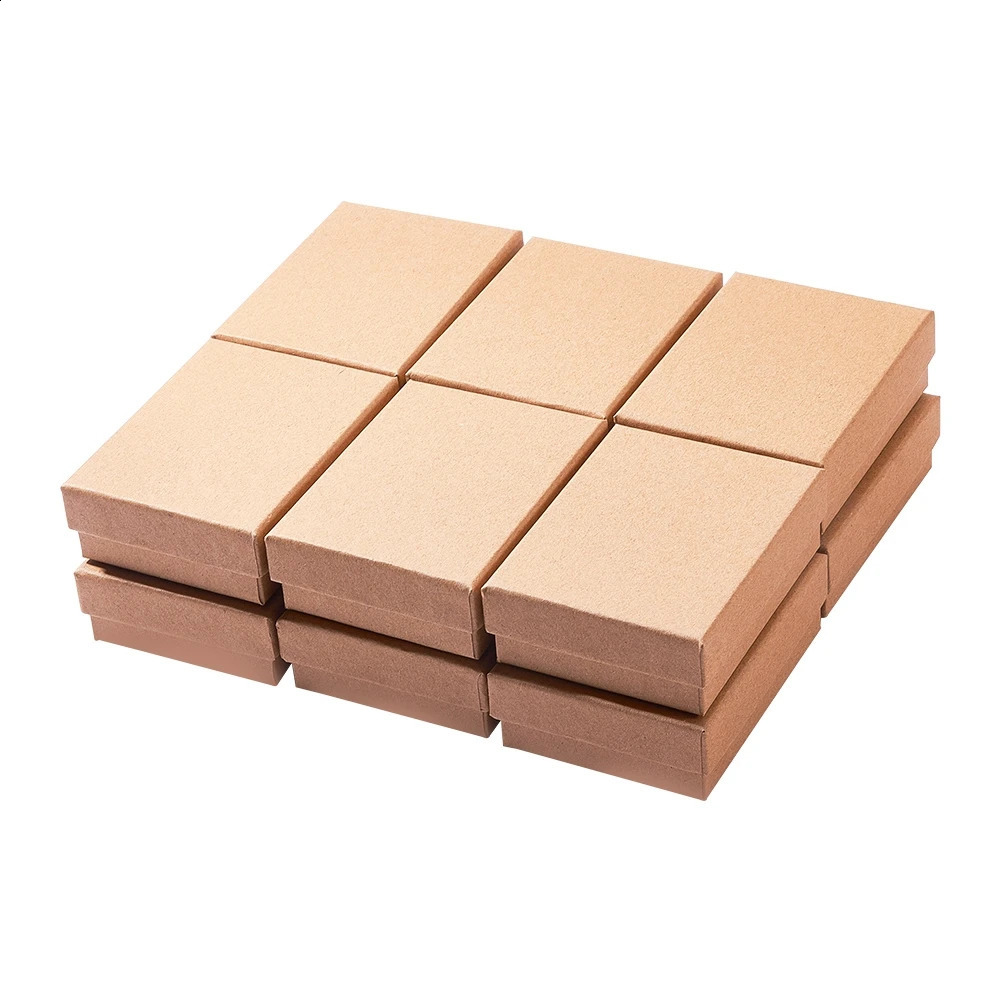 12pcs Simple Jewelry Boxes Valentines Day Gift Box For Necklace Bracelets Earring Ring Packaging Display Cardboard Storage Box 240910