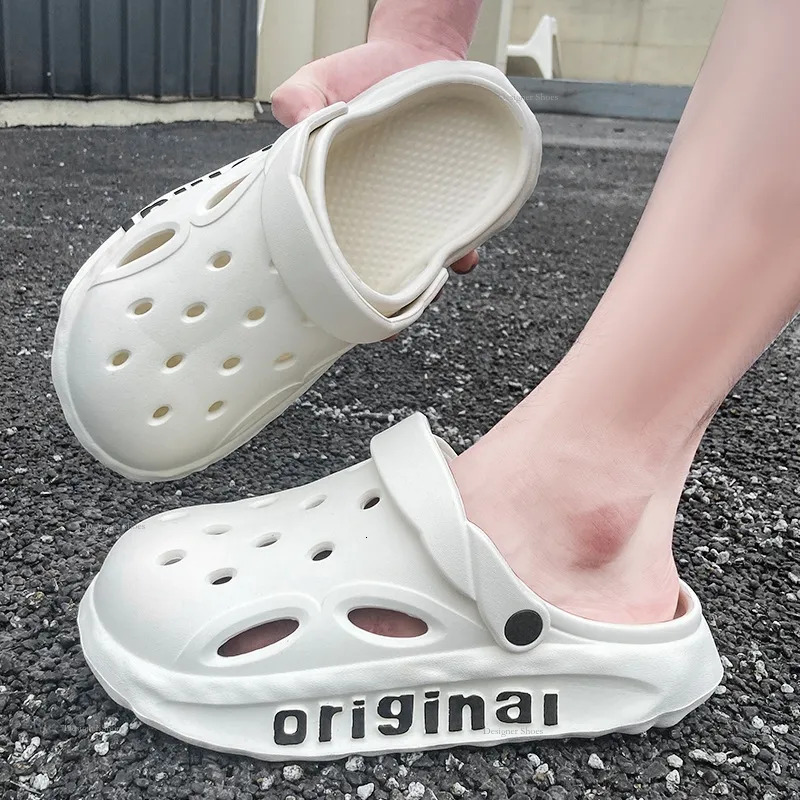 Men Wear Summer Anti Slip Home Shoes EVA Slippers For External Use, Feet Feeling Cool Slippers Hole Shoes pers pers