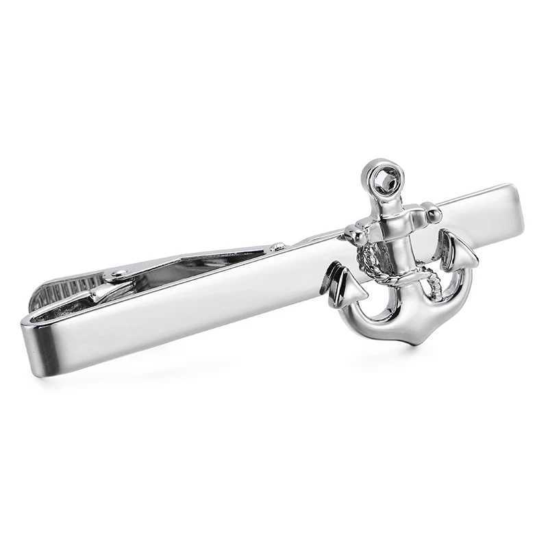 Classic mens and womens tie clips high-quality metal boat anchor clips business shirt accessories jewelry gifts W240914