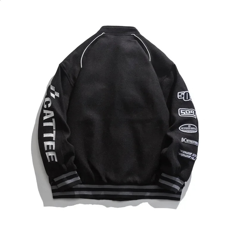 autumn and winter leisure loose hip-hop jacket Y2K high arcade car embroidered men and women baseball uniforms jacket 240911