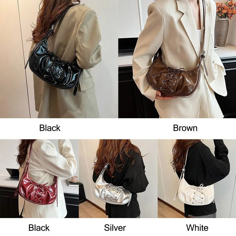 Creative gift zipper handbag Harajuku PU shoulder bag durable casual handbag 240912